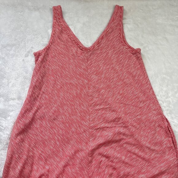 Lou & Grey Striped Softserve Slub Pocket Maxi Dress Women's XS 100% Cotton Red - Picture 6 of 10